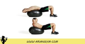 کرانج شکم و پهلو با توپ و تعادل